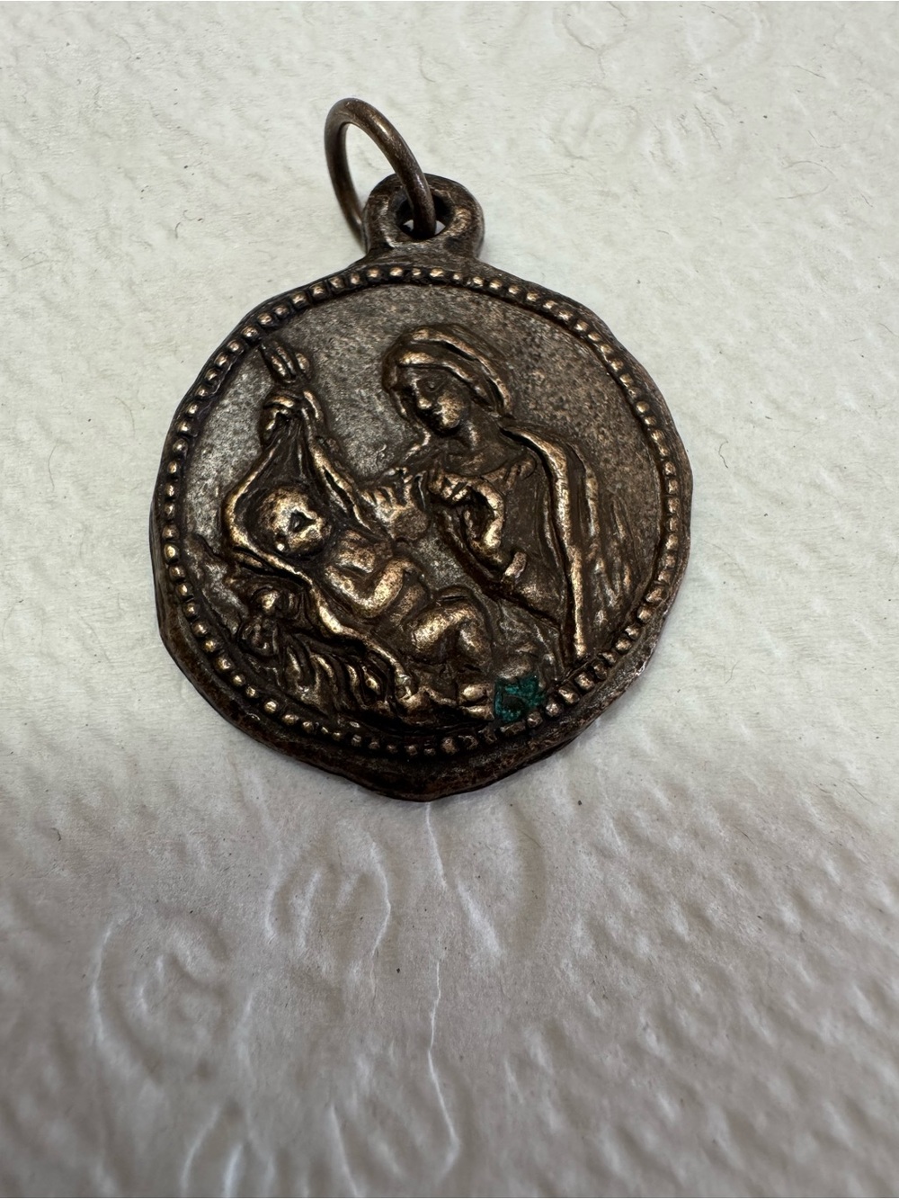 Vintage Caesar Augustus 27BC-AD14 Nativity Coin Style Medal Virgin Mary Jesus
